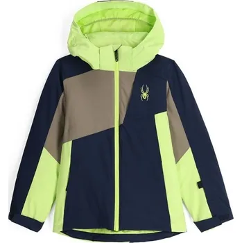 Chlapecká lyžařská bunda Spyder AMBUSH 14 Tmavě modrá, Světle zelená, Šedá