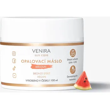Přípravek na opalování VENIRA Sun Care opalovací máslo meloun SPF25 100 ml