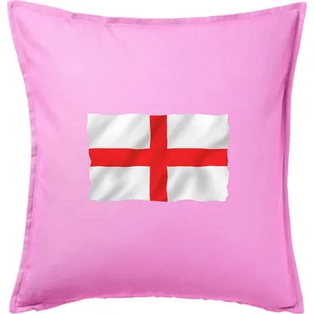 Polštář Anglická vlajka vlající - Polštář 50x50 - 50x50 - Pouze potah ( Růžová )