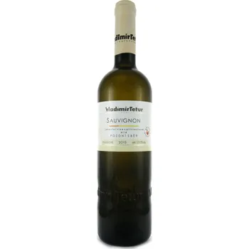 Víno Sauvignon - pozdní sběr - bílé polosuché - 12,5% - vinařství Tetur - 0.75L
