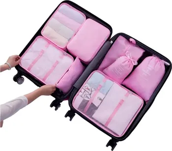 Příslušenství k zavazadlu T-class Organizér do kufru 8 ks růžový