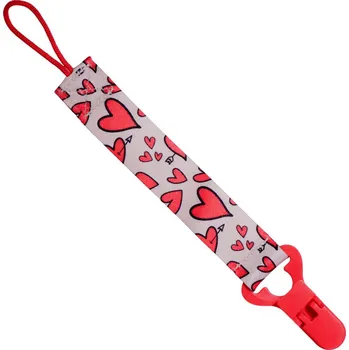 klip na dudlíky Difrax Klip na dudlík Difrax I LOVE" "Barva:červené|Druh:klipy na dudlíky|