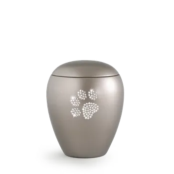 Smuteční dekorace Zvířecí urna Crystal Paw - Fumé 1,5l