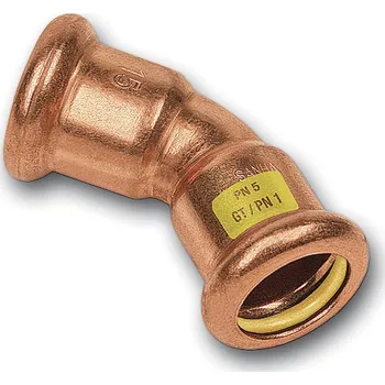 rozdělovač topení Sanha Press Gas 10041 oblouk lisovací Cu plyn 45° 22 mm FF 11004122