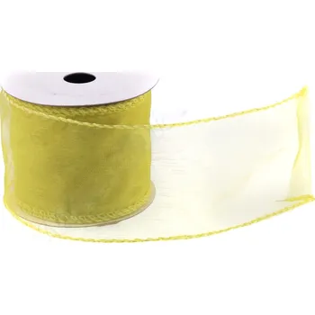 Stuha Stuha, organza, JARNÍ ZELENÁ, 6 cm, 2m/bal.