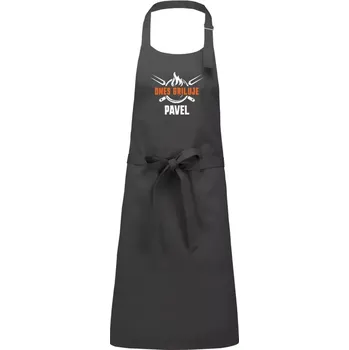 Kuchyňská zástěra Zástěra Kariban Classic Dnes griluje jméno