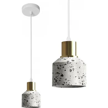 Toolight - Stropní lampa E27 60W APP931-1CP, bílá-zlatá-terrazzo, OSW-07006