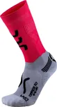 Kompresní ponožky UYN Fly Run Red/Grey 35-36, růžová