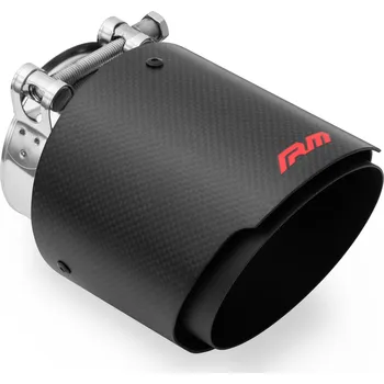 Koncovka výfuku RM Motors Koncovka výfuku 1x 114mm vstup 63mm karbon/nerez RMT-C114-6/63RM 4.5"