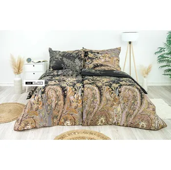 Povlečení Stanex Ložní povlečení bavlněné Black (LS223) ROZMĚR: 140x220 cm + polštář (90x70 cm)