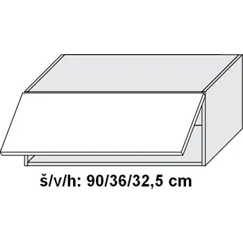 Kuchyňská skříňka Kuchyňská skříňka horní SIGNUM INDIGO W4B/90 - grey