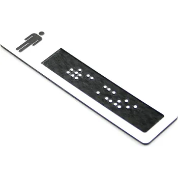 Speciální papír CEDULKA NA DVEŘE PRO NEVIDOMÉ (Braillovo písmo) - WC muži - 105x25mm