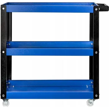 Dílenský vozík - pojízdný manipulační stolek, 3 patra, s rukojetí
