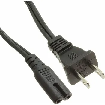 Elektrická zásuvka SCHURTER Kabel 2x18AWG IEC C7 zásuvka,NEMA 1-15 (A) vidlice PVC 4m