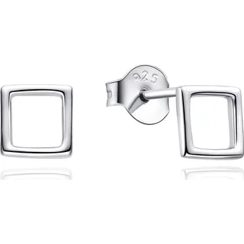 Náušnice NUBIS® Stříbrné náušnice čtverečky - NB-3978