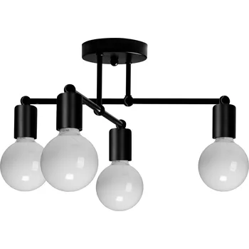 Toolight - Stropní lampa 4-bodová s černými rameny 392200, černá, OSW-07623