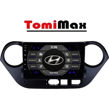 Autorádio TomiMax Hyundai i10 Android 14 autorádio s WIFI, GPS, USB, BT HW výbava: 4 Core 1GB+16GB LOW, Velikost obrazovky: Dotyková obrazovka: 9"