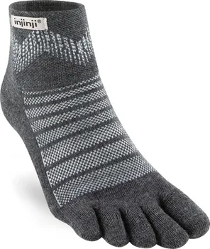 Pánské ponožky Injinji Outdoor Midweight Mini-Crew Wool Charcoal