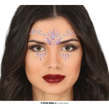 Karnevalový doplněk Kamínky na obličej - růžové