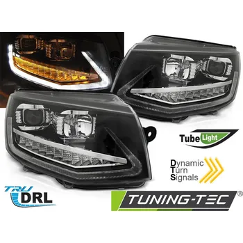 Přední světlomet SVĚTLOMETY TUBE LIGHT DRL BLACK SEQ pro VW T6 15-19