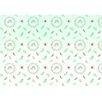 Balící papír Balící papír svatební - Zamilovaní ptáčci