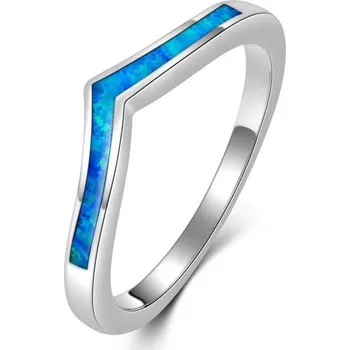 Prsten NUBIS® Stříbrný prsten s modrým opálem - velikost 60 - NB910-OP05-60
