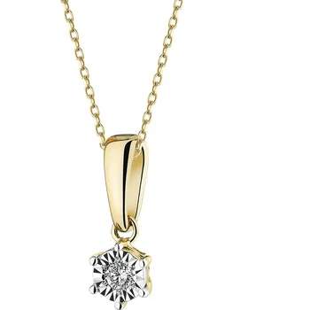 Přívěsek Přívěsek ze žlutého a bílého zlata s briliantem - 0,05 ct - ryzost 585 - 219.122