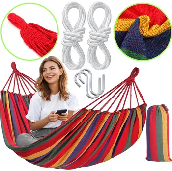 Houpací síť Bluegarden, houpací síť pro 1 osobu 190x140 cm, vícebarevná, OGR-09004