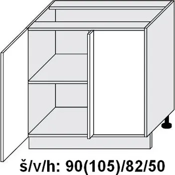 Kuchyňská skříňka Kuchyňská skříňka dolní SIGNUM INDIGO D13 U/90 (105) - lava