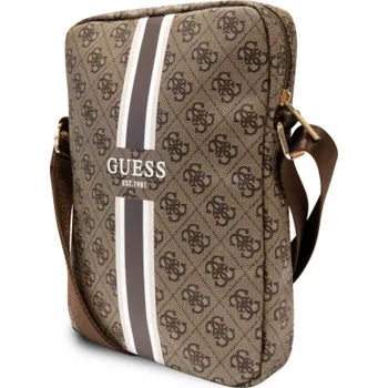 Příslušenství pro tablet Guess PU 4G Printed Stripes Tablet Bag 10" Brown Guess Tablet bag je perfektní taška nejen pro Váš tablet úhlopříčkou displeje až 10", ale také pro věci, které běžně nosíte u sebe.