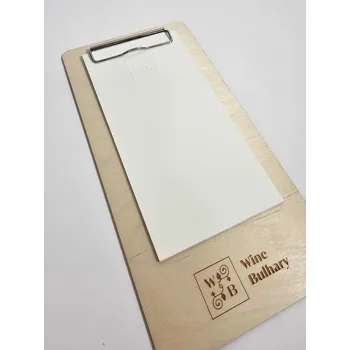Dřevěné desky A5 ATYP na jídelní lístek s kovovým klipem 300x150mm + l