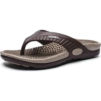 Dámské sandále Pánské gumové žabky Barva: Hnědá, Velikost: 42