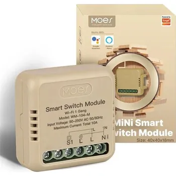 vypínač Smart ovladač osvětlení MOES Switch Module MS-104B-M WiFi Tuya