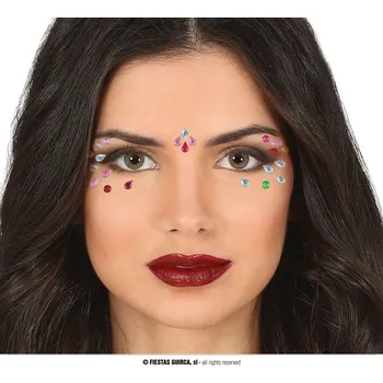 Karnevalový doplněk Kamínky na obličej - kapky