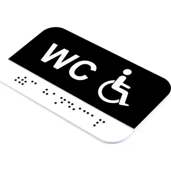 Samolepící etiketa CEDULKA NA DVEŘE PRO NEVIDOMÉ (Braillovo písmo) - WC bezbariérové - 10