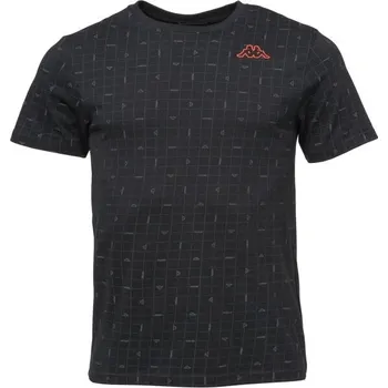 Pánské tričko Pánské triko Kappa LOGO EFRIGE CELO PRINT S Černá