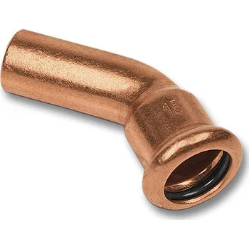 rozdělovač topení Sanha Press 6040 oblouk lisovací Cu voda 45° 54 mm MF 1604054