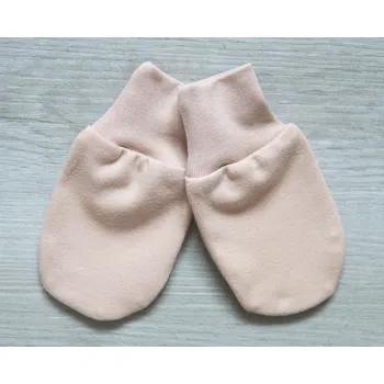 Rukavice AMÁLKA Bavlněné, kojenecké rukavičky, oříškové Velikost: 56-68