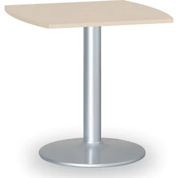 Konferenční stolek Konferenční stolek ZEUS II, 66x66 cm, šedá podnož, bříza