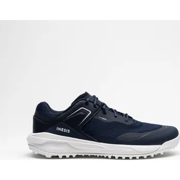 Golfová obuv INESIS Pánské golfové prodyšné boty WW500 42 BÍLÁ|MODRÁ|ŠEDÁ