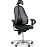 TOPSTAR Zdravotní balanční kancelářská židle EXETER NET s opěrkou hlavy, černá