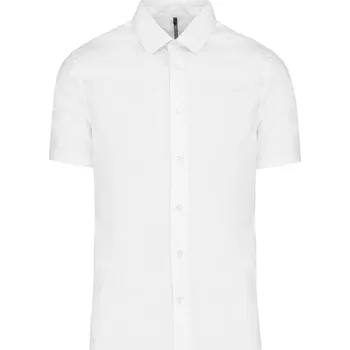 Gastro oděv KARIBAN Pánská číšnická košile KARIBAN - bílá - krátký rukáv XXXL B-KA531-01-3XL