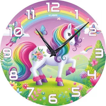 Hodiny KUBRI KU2000 - dětské hodiny od českého výrobce s krásným motivem jednorožce
