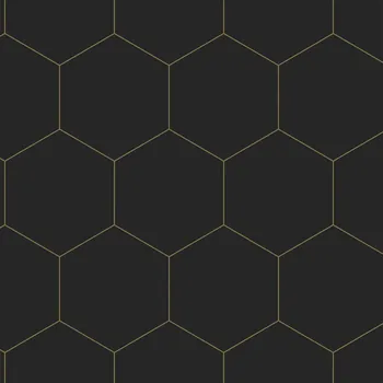 Tapeta Geometrická vliesová tapeta na zeď, černo-zlatá, 139313, Bloom, Esta Home