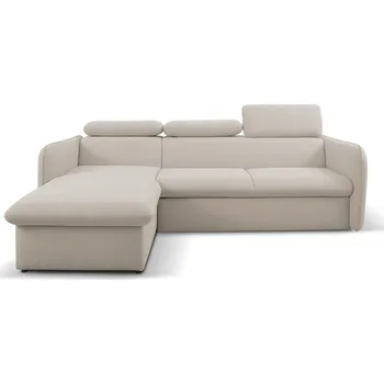 Sedací souprava Rozkládací rohová sedačka EMILA krémová