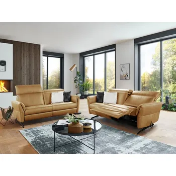 Sedací souprava Kožená sedací souprava 2+2 TRAPANI s motorovou TV funkcí