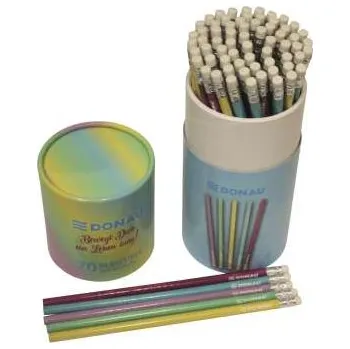 Grafitová tužka Grafitová tužka Donau HB - s pryží, mix pastelových barev