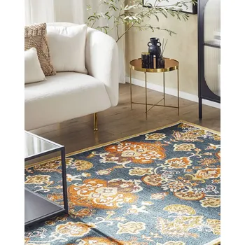 Koberec Koberec vícebarevný vlněný 200 x 200 cm vysoká hustota vlasu orientální vzor Beliani