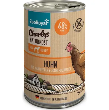 Krmivo pro psa ZooRoyal Charlys Naturkost kuřecí maso s brambory a slunečnicovým olejem 400 g