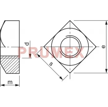 Matice Matice čtyřhranná DIN 557 M5 |05| bez PÚ